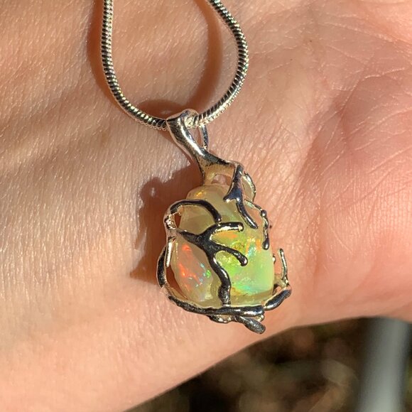7.3 Carat Fire Opal Necklace